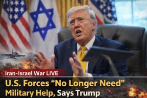 Iran–Israel War LIVE: U.S. Forces ‘No Longer Need’ Military Help in the Iran War, Says Trump