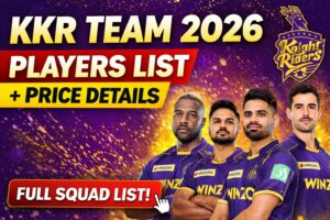 KKR Team 2026 Players List with Price, Full Squad & Playing XI