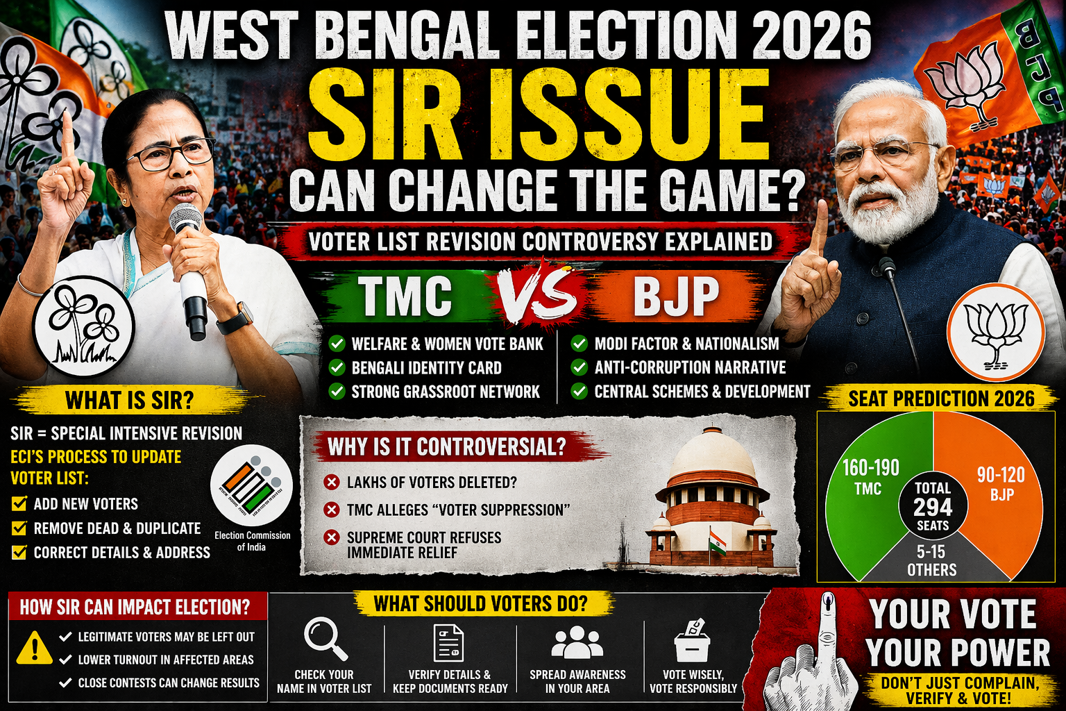 West Bengal Election 2026 SIR Issue infographic