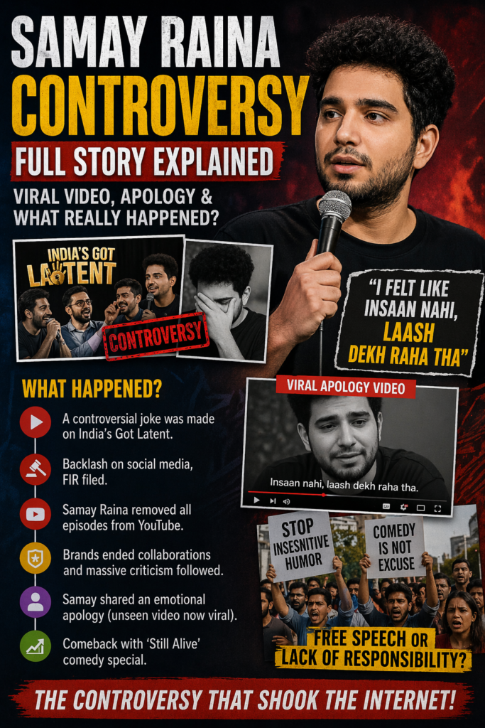 Samay Raina Controversy Explained: Full Story & Viral Video Truth