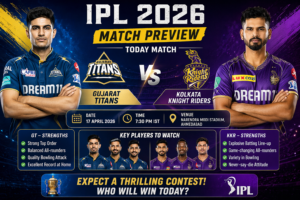 IPL 2026 GT vs KKR Match Prediction, Playing XI & Pitch Report